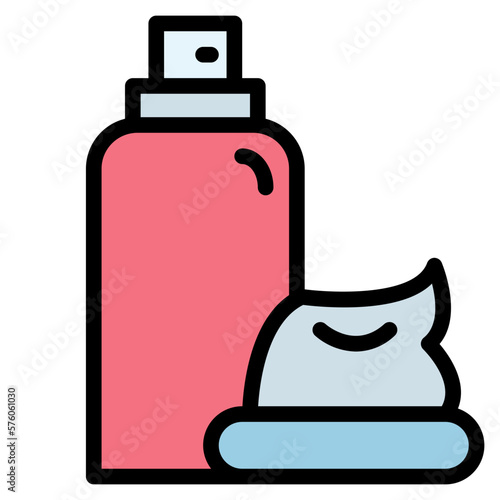 shaving foam filled outline icon style
