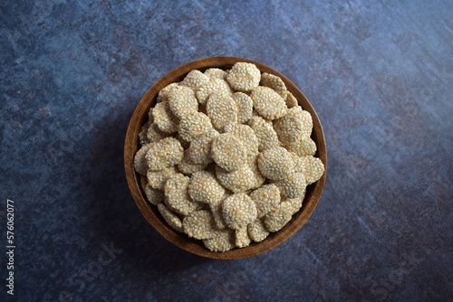 Revadi Indian traditional sweet made from sesame seeds
