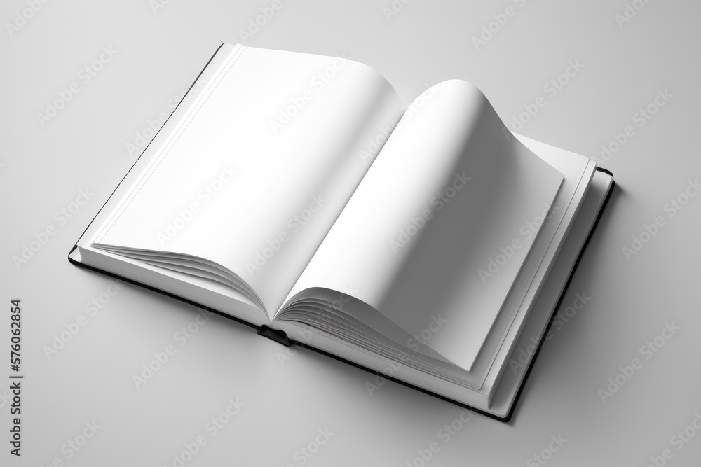 White book mockup, Generative AI White book mockup, Generative AI