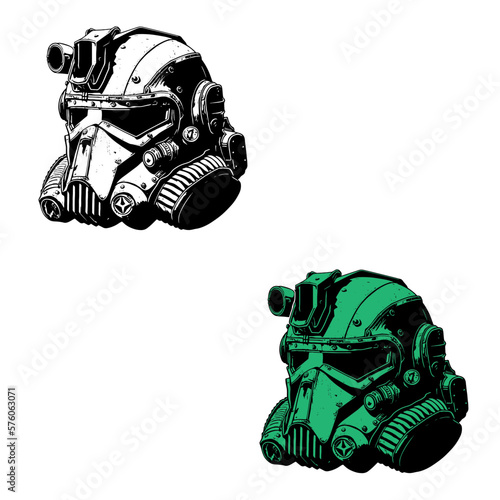 Fallout Power Armor Helmet Vector