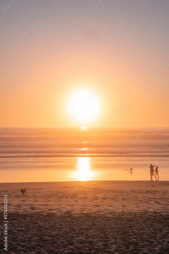 sunset on the beach