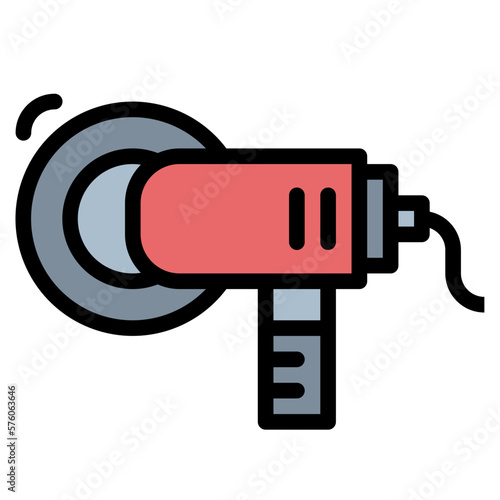 Angle grinder filled outline icon style