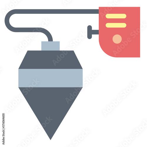 plumb bob flat icon style