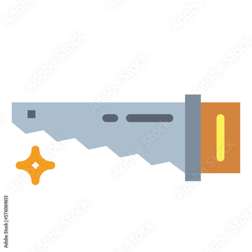 saw flat icon style