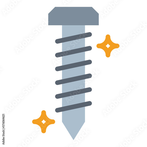 screw flat icon style