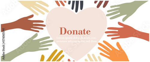 Charity, giving and donation poster template