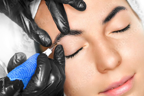 Eyebrows tattoo or Permanent Makeup.