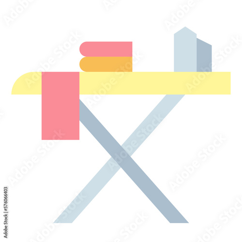 ironing board flat icon style