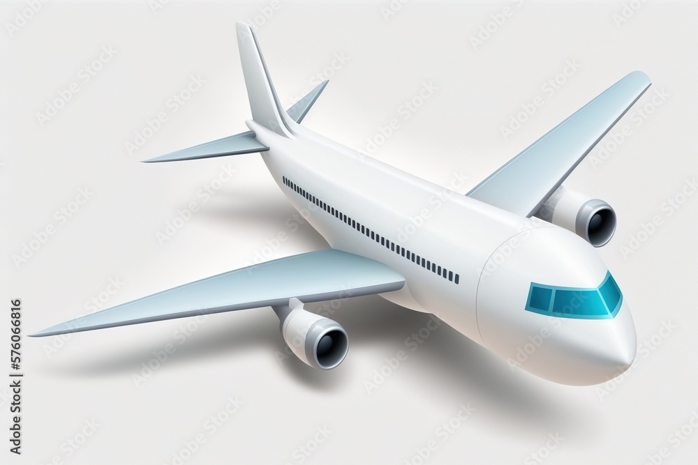Jet airplane model isolated on white background ai generated Jet airplane model isolated on white background ai generated