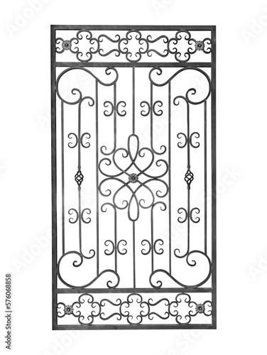 Wrought iron decorative fence.