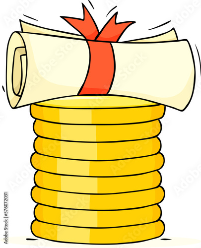Scholarship, tuition grant, education cost concept