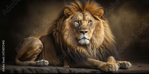 portrait of a lion - generative ai 
