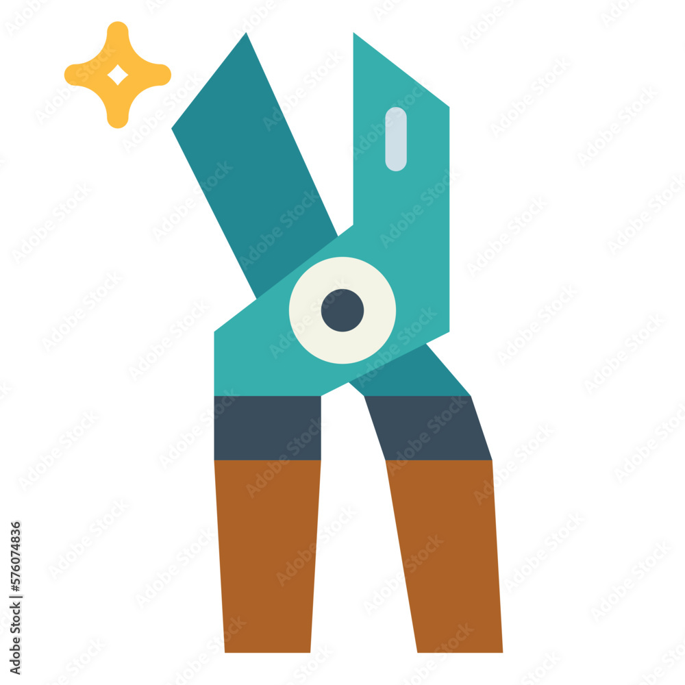 shears flat icon style