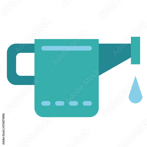 watering can flat icon style