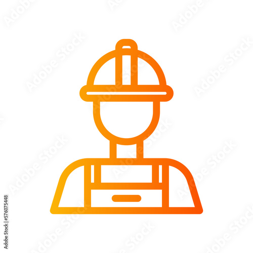 icon Labor Day with concept men worker, mechanic or employee. editable file, vector illustration.