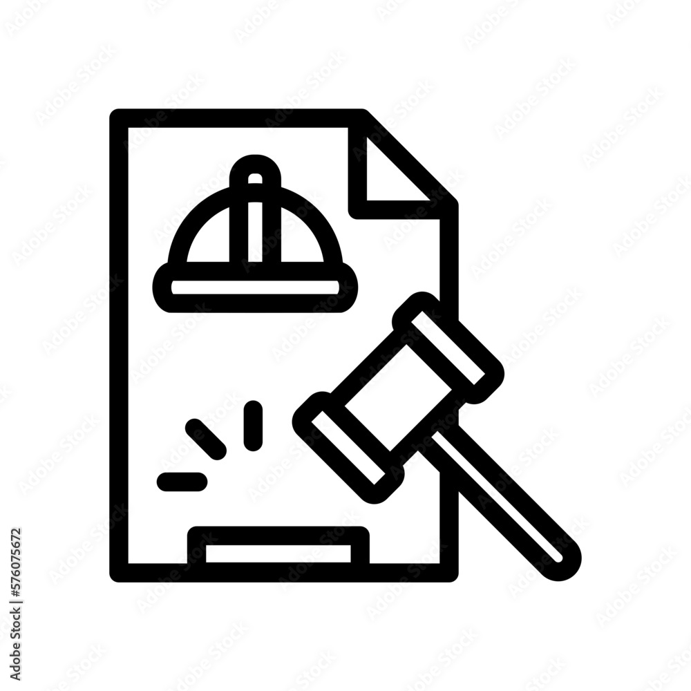 icon labor Legal document, legality, labor rights, law. editable file, vector illustration.