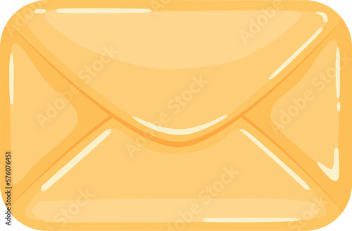 3d realistic cartoon vector gold mail envelope icon. Document symbol