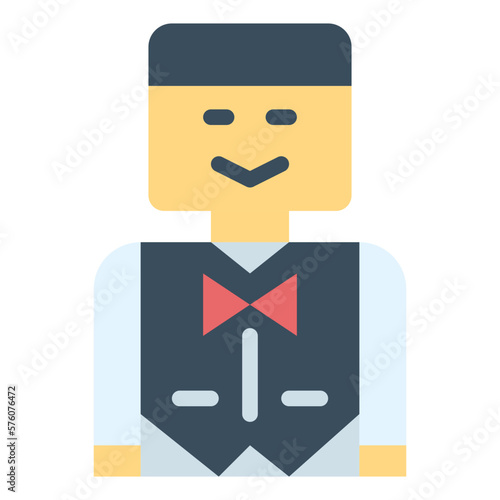 croupier flat icon style