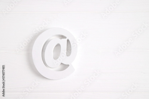 Mail icon, at symbol for email address