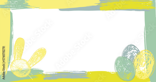 Hand drawn color brush stroke frame for social media with place for text. Vector stock illustration for design template post about sale, creative image, banner, flyer, poster, social network. 