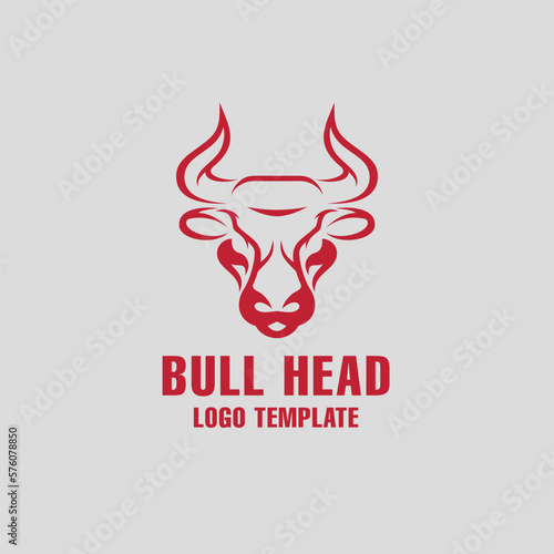 Angry Red Bull Head Logo