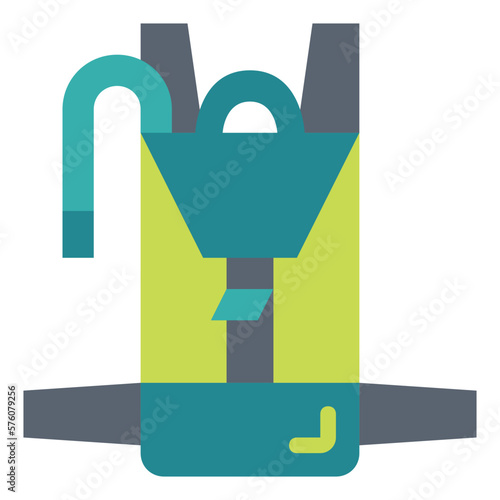 hydration pack flat icon style