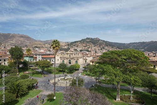 Iglesia Catedral de Cajamarca vista desde la plaza de armas