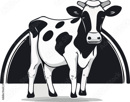 Detailed cow logo