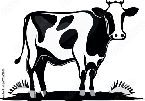 Detailed cow logo