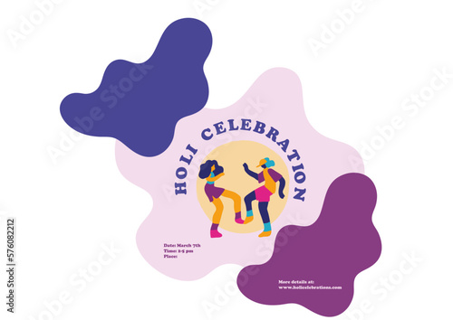 Holi celebration illustration