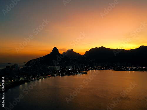 Por do Sol. Lagoa Rodrigo de Freitas. Rio de Janeiro
Drone photo