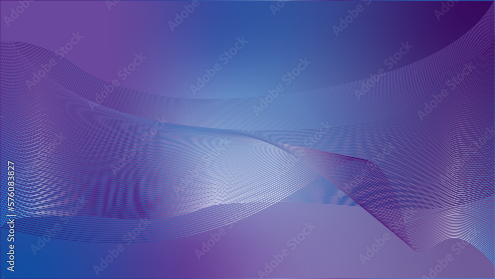 Naklejka premium Vector abstract colorful wave lines on gradient background. Background or element for, science, technology.