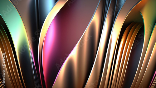 modern metallic background  abstract wallpaper wave structure  generative ai