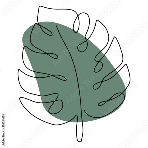 Monoline Monstera Deliciosa