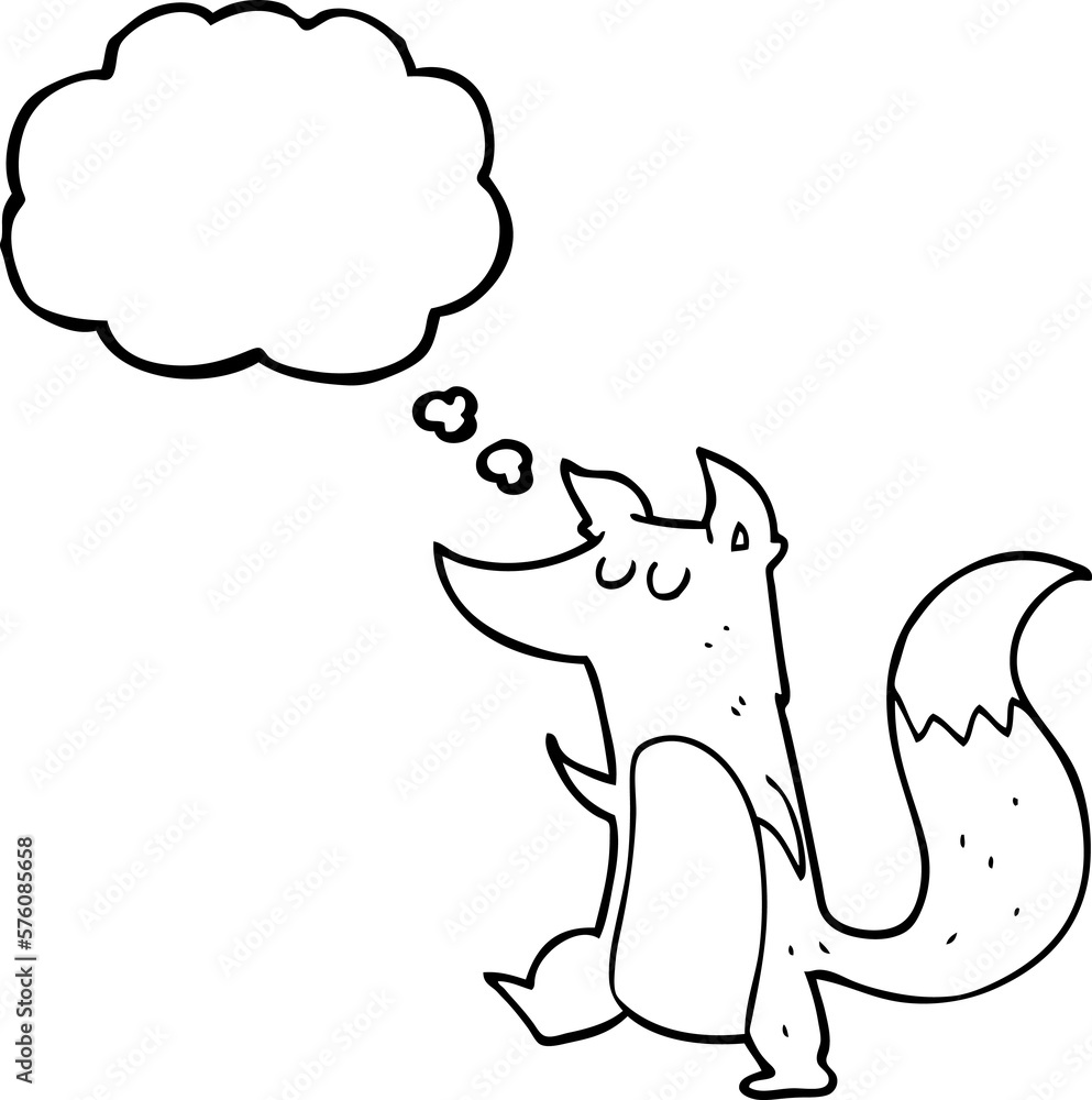 thought bubble cartoon little wolf thought bubble cartoon little wolf