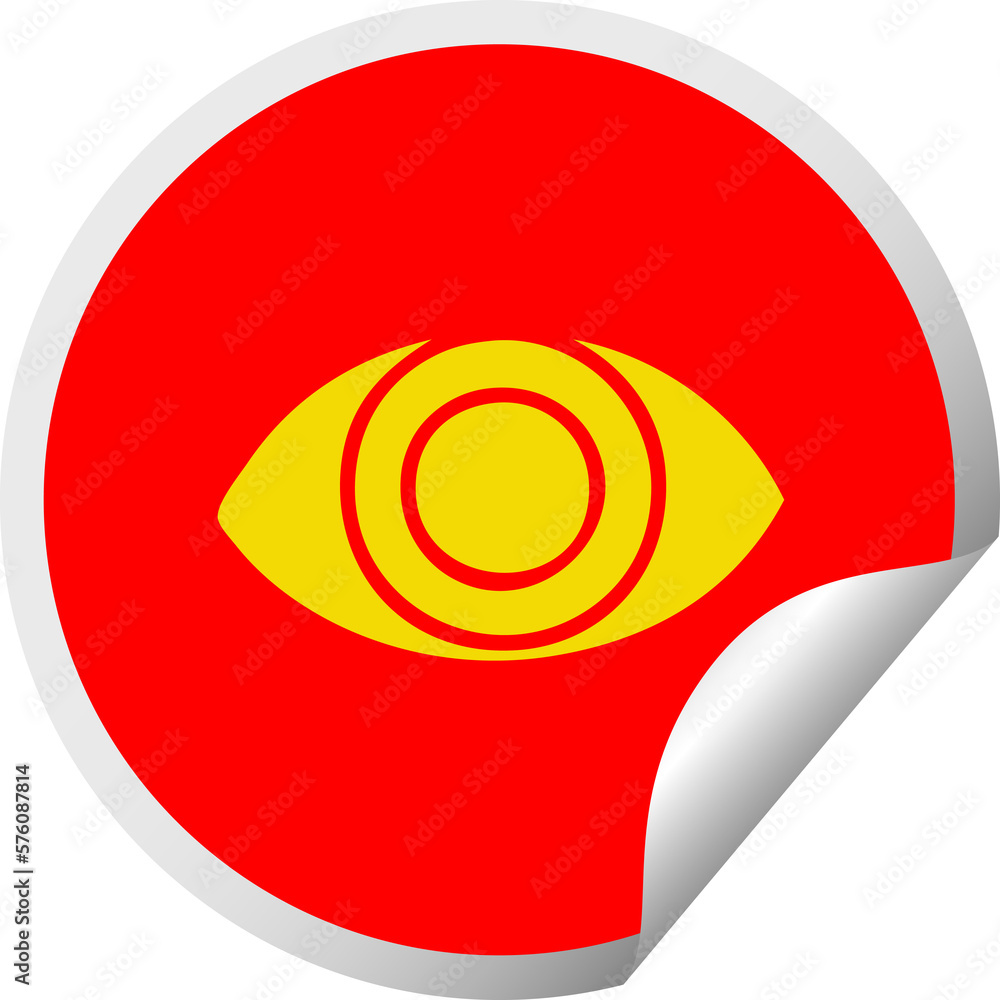 circular peeling sticker cartoon eye circular peeling sticker cartoon eye