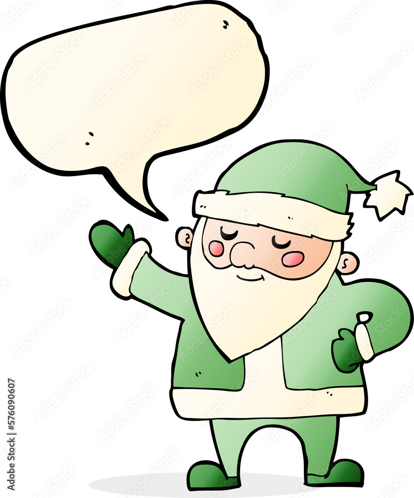 cartoon santa claus with speech bubble cartoon santa claus with speech bubble