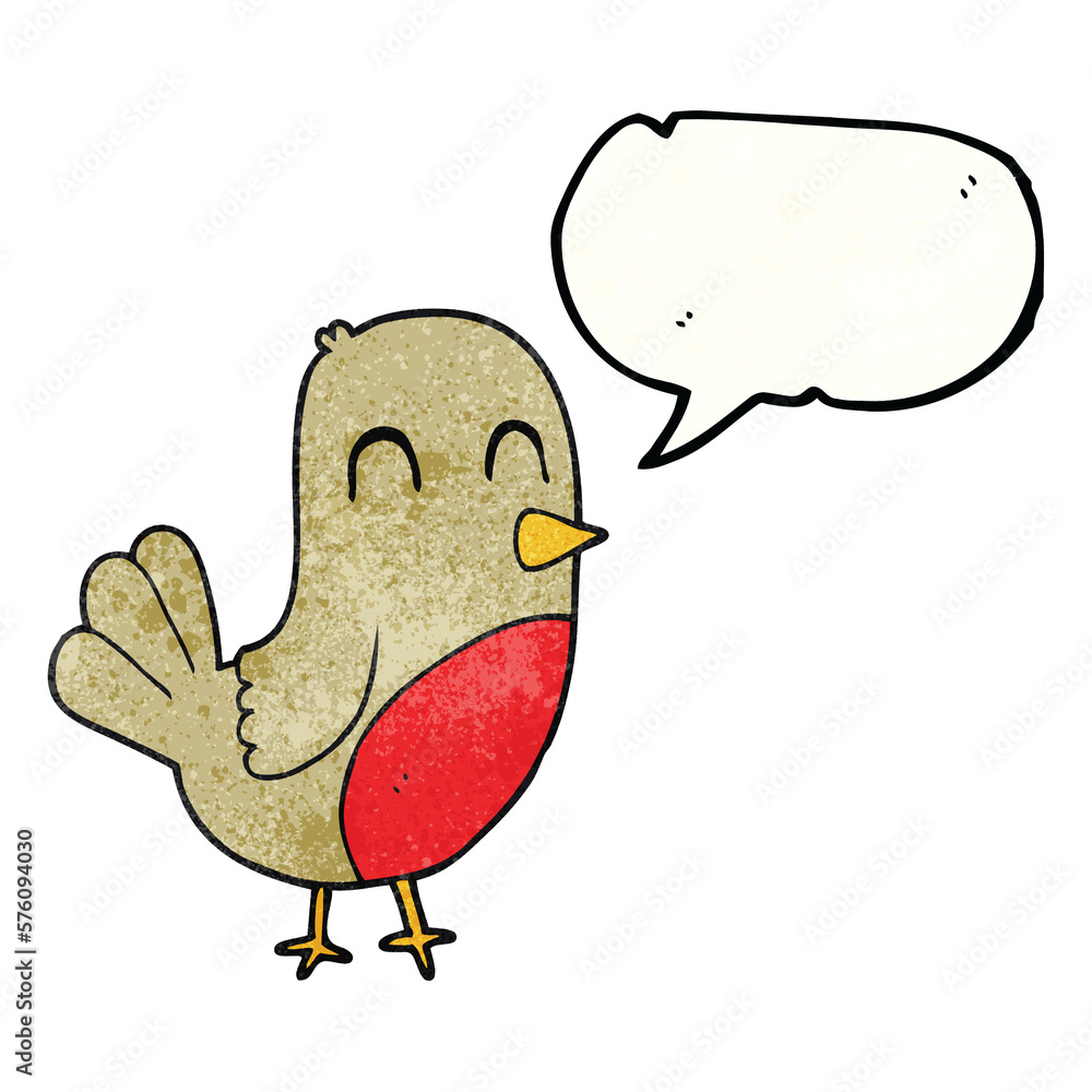 speech bubble textured cartoon robin speech bubble textured cartoon robin