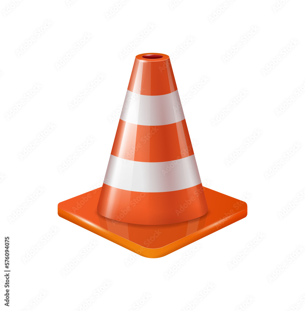 Realistic Traffic Cone Composition Realistic Traffic Cone Composition