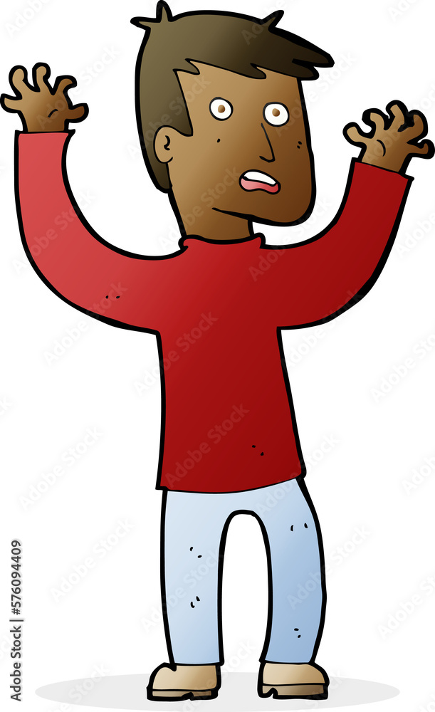 cartoon terrified man cartoon terrified man