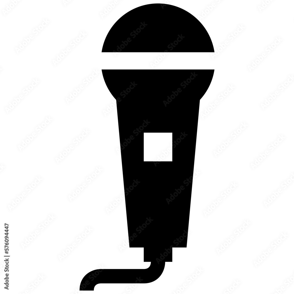 Microphone Glyph Icon Microphone Glyph Icon
