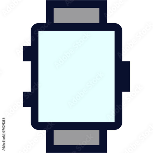 Wristwatch. Smartwatch. Color Icon © boris