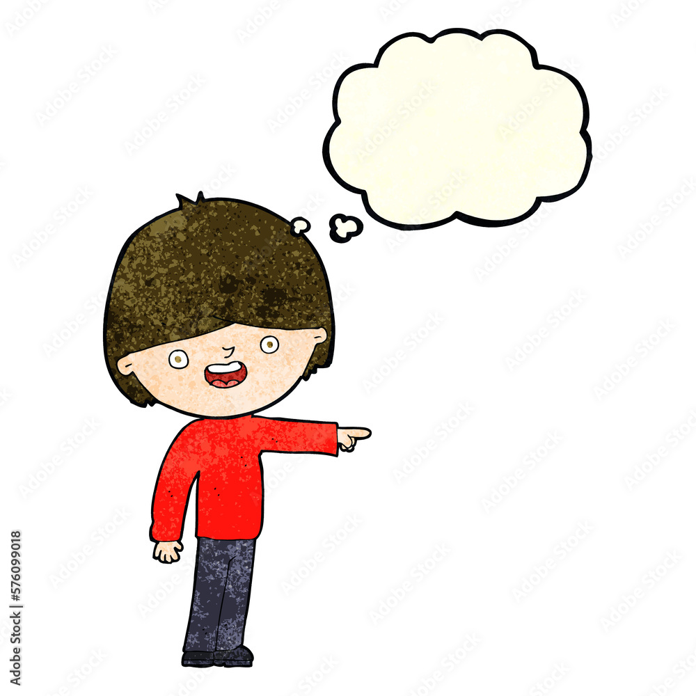 cartoon man pointing with thought bubble cartoon man pointing with thought bubble