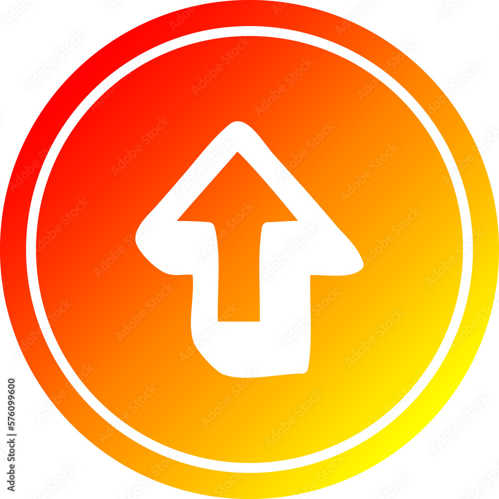 direction arrow circular in hot gradient spectrum direction arrow circular in hot gradient spectrum