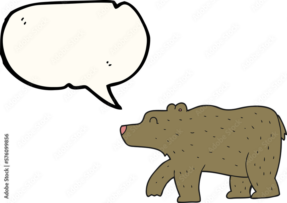 speech bubble cartoon bear speech bubble cartoon bear