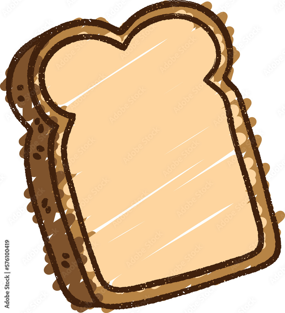 Obraz premium Toast Chalk Drawing