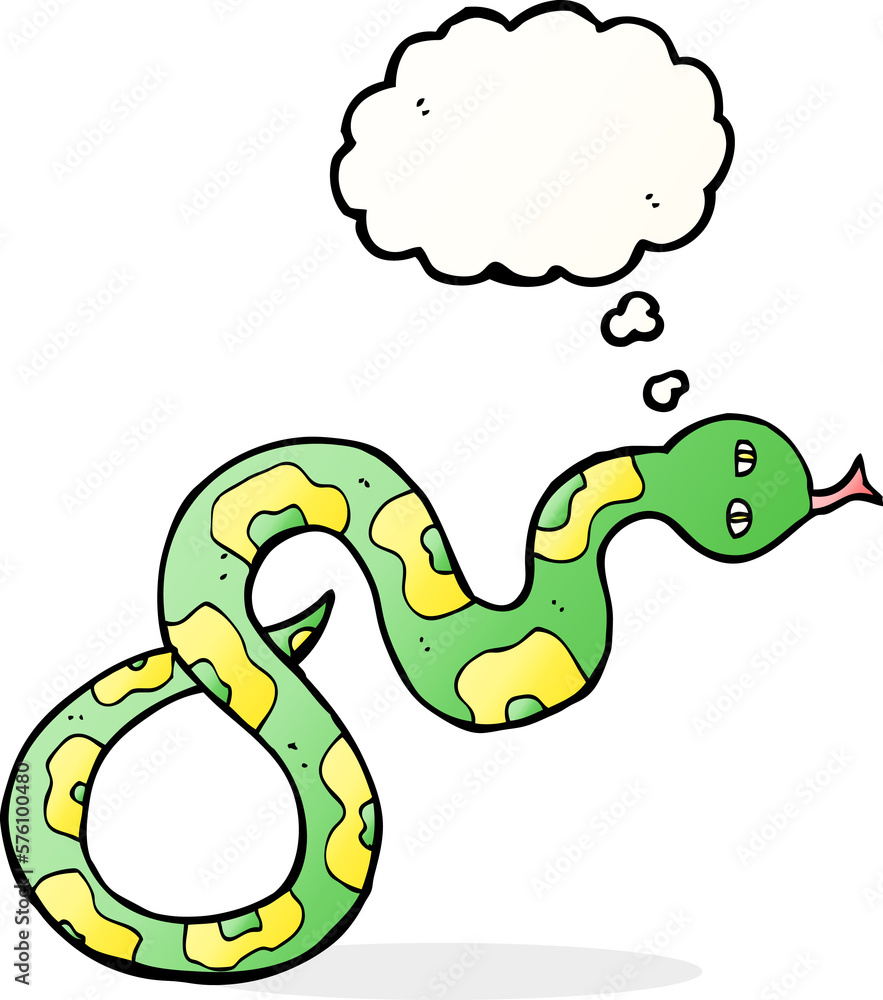 cartoon snake with thought bubble cartoon snake with thought bubble