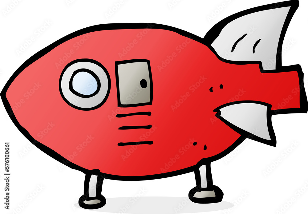 Fototapeta premium cartoon space rocket