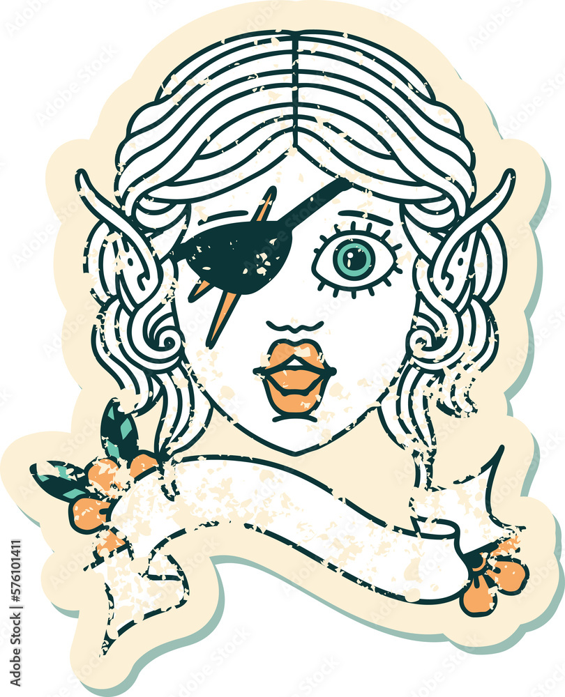 elf rogue character face illustration elf rogue character face illustration