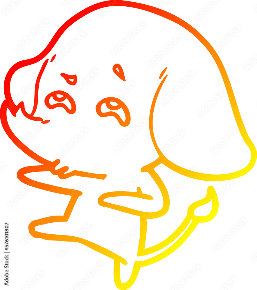 warm gradient line drawing cartoon elephant remembering warm gradient line drawing cartoon elephant remembering